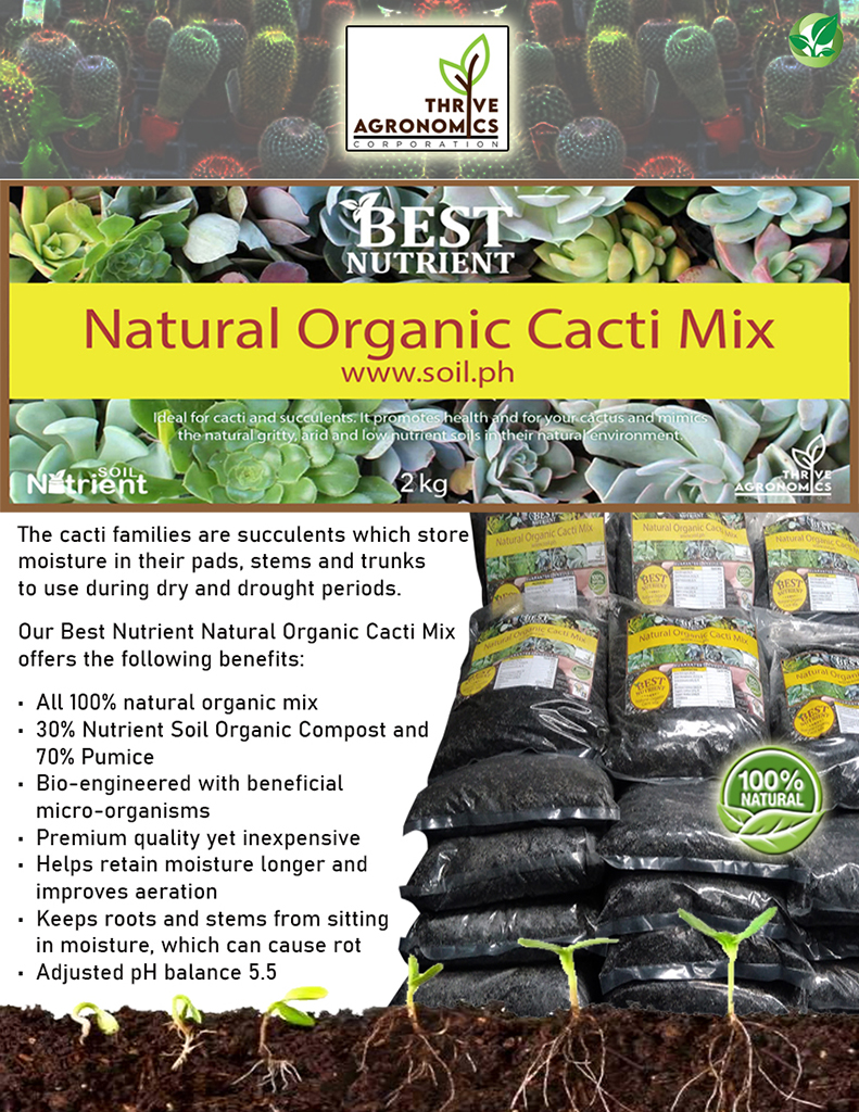 Thrive Best Nutrient Natural Organic Cacti Mix (CNS) 2KG Soil Ph